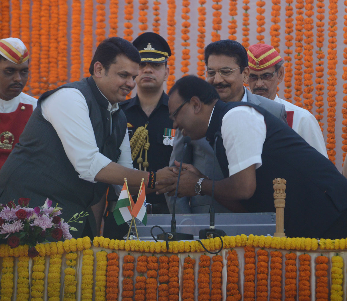 Oath Taking Ceremony of BJP & Shivsena Cabinet Minister's & State Minister's of Maharashtra at Vidhan Bhavan Mumbai.