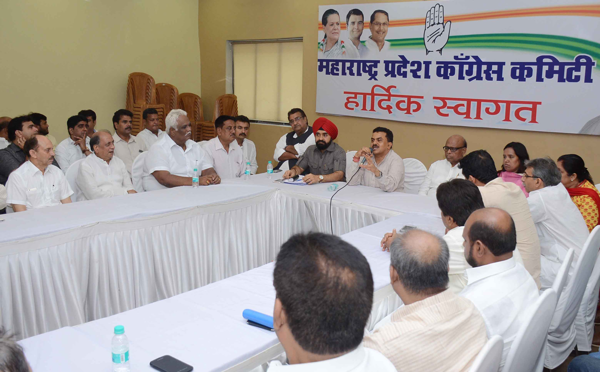 Mumbai Congress President Sanjay Nirupam at Tilak Bhavan.