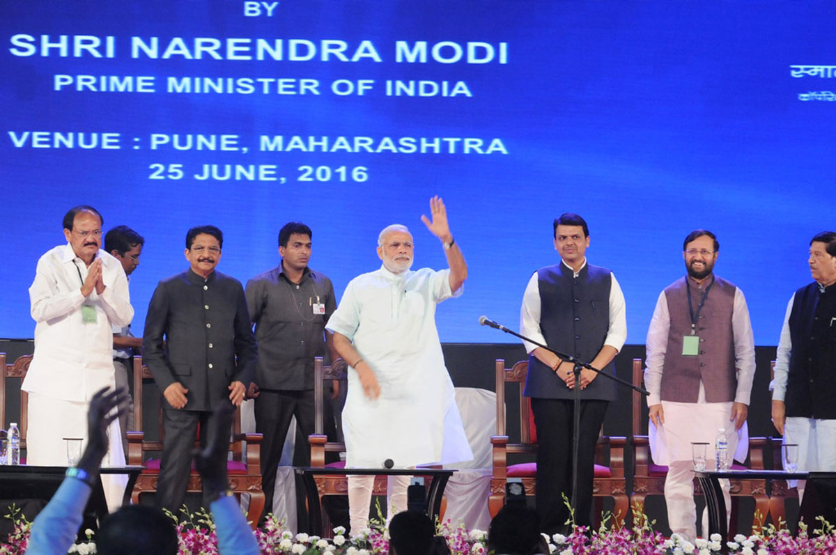 PM Narendra Modi at Pune.