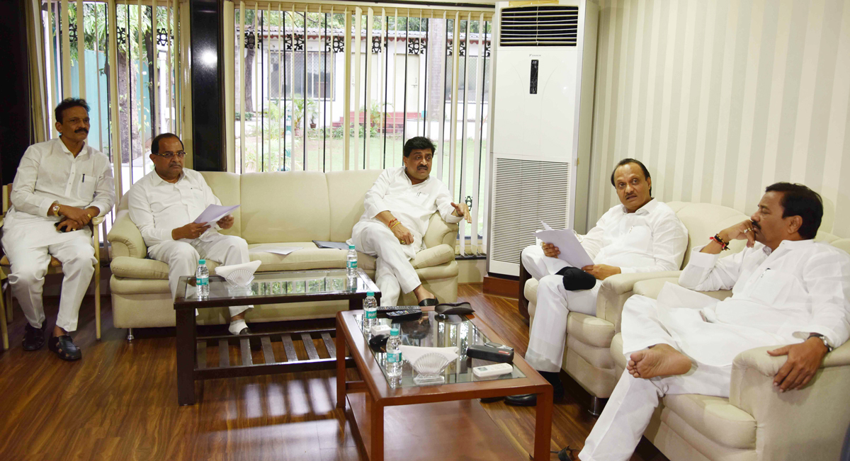 Congress NCP Leaders meeting at A-6 Bunglow Mantralaya Mumbai .
