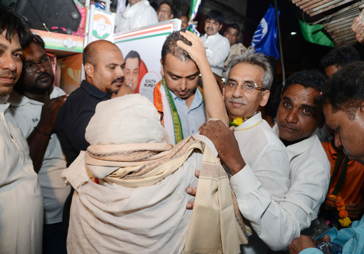 MRCC President & South Mumbai Congress-NCP Candidate Milind Deora Election Campaign Rally at Nagpada.