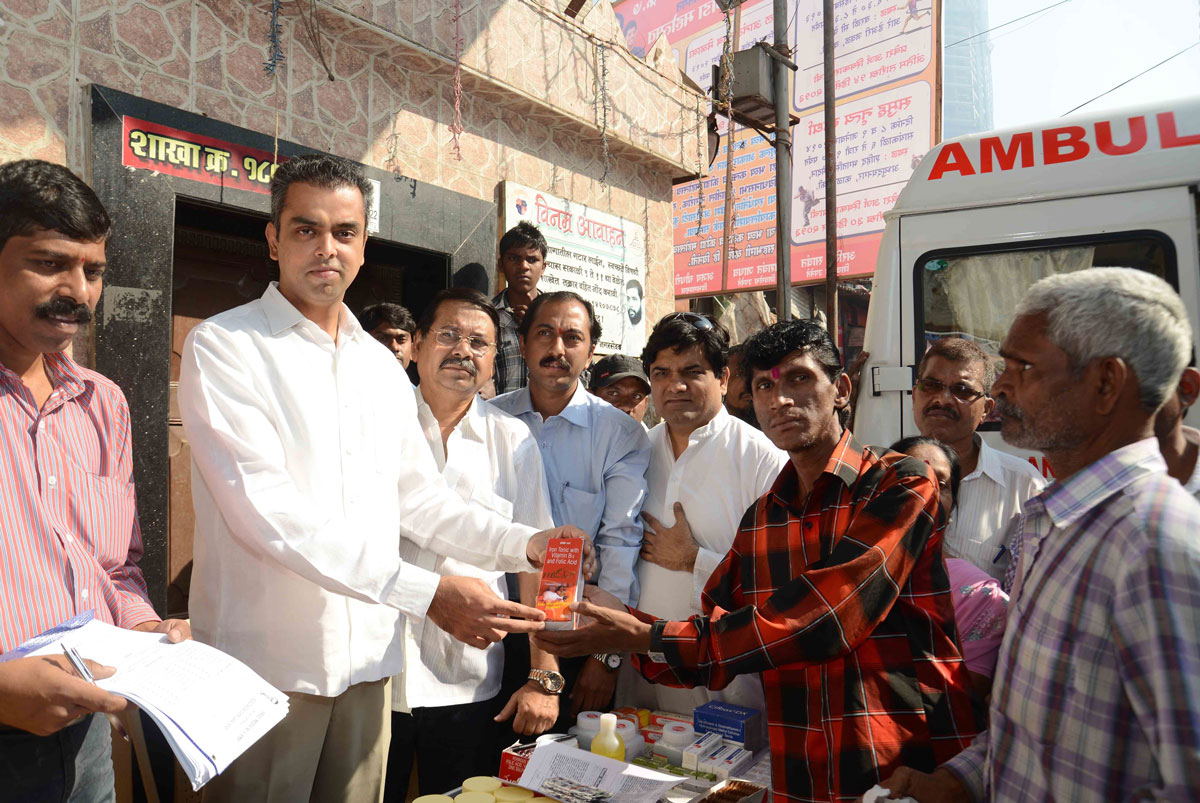 MP.& Union Minister Milind Deora at Worli.