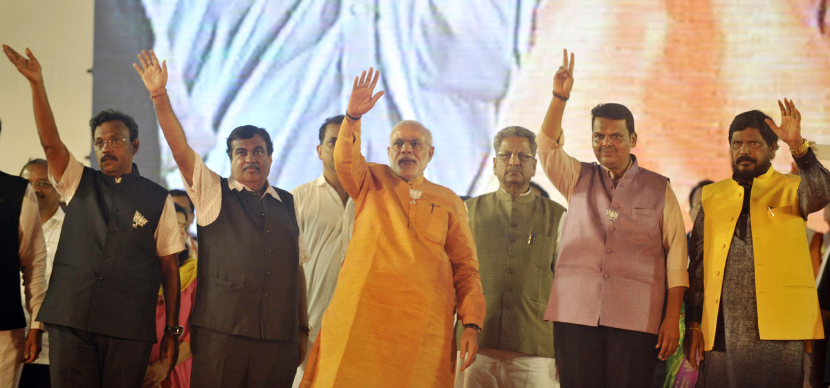 The Hon'ble Prime Minister of India Narendra Modi During BJP Rally in Mumbai.