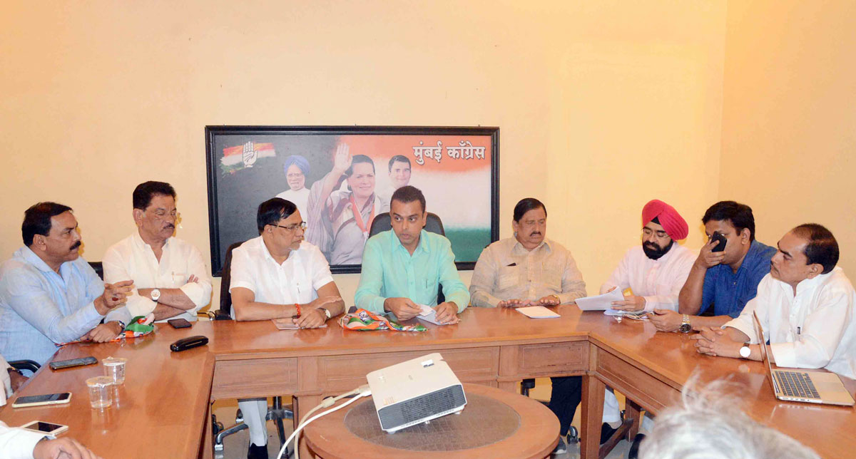 Mumbai Congress President Milind Deora at Rajiv Gandhi Bhavan, Azad Maidan.