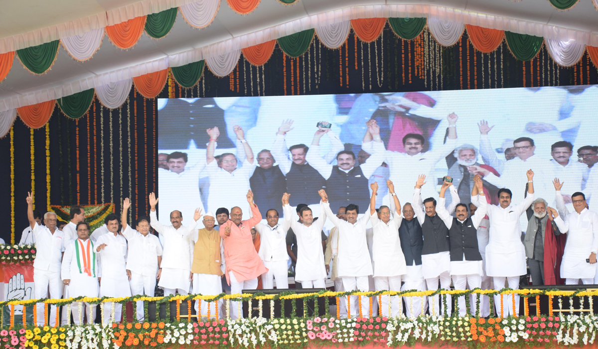 AICC Vice President Rahul Gandhi during Marathwada Melava at Nanded & Parbhani Maharashtra.