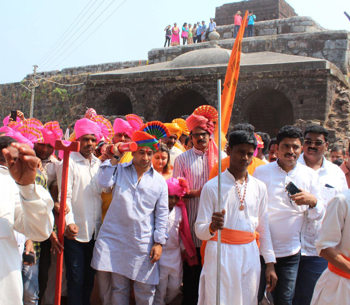 #ShivJayanti Sindhudurgh Fort MLA Nitesh Narayan Rane.