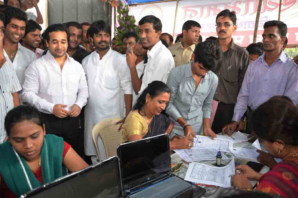 SWABHIMAAN SANGHATANA PRESIDENT NITESH NARAYANRAO RANE AT KALINA UNIVERSITY.