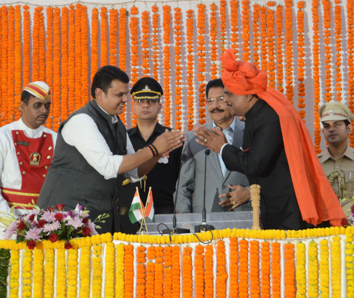 Oath Taking Ceremony of BJP & Shivsena Cabinet Minister's & State Minister's of Maharashtra at Vidhan Bhavan Mumbai.