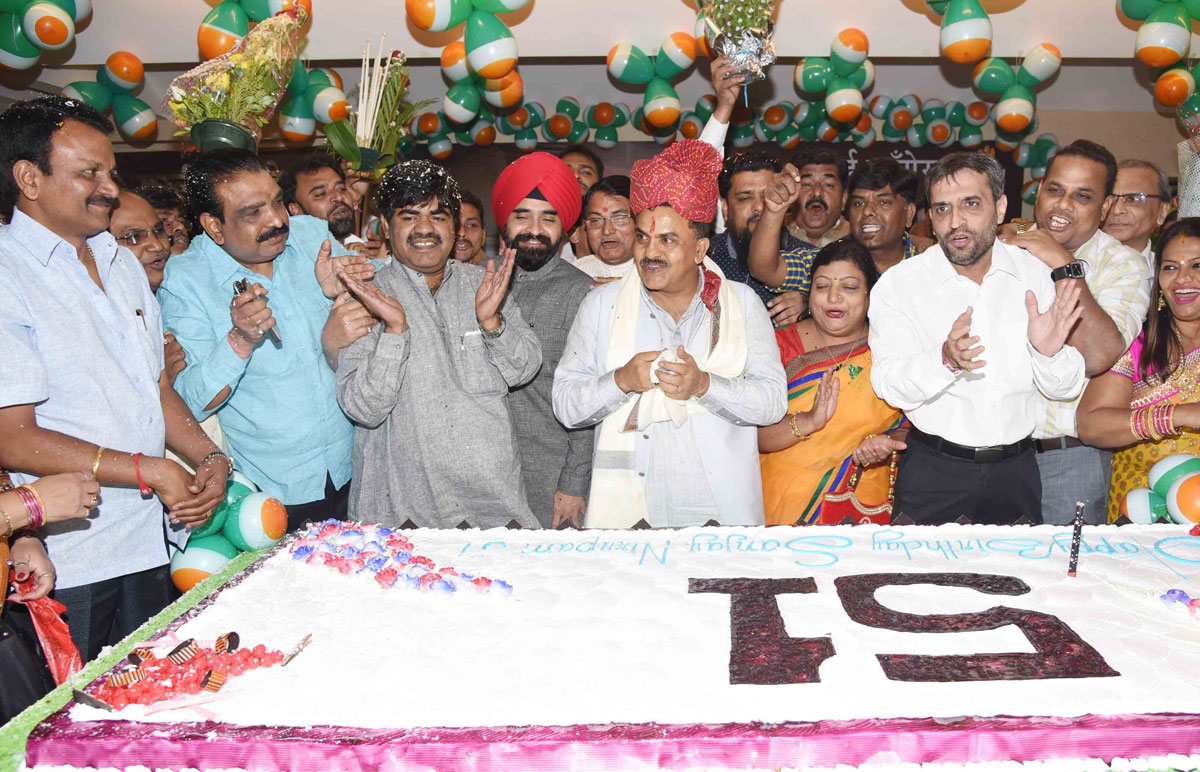 Mumbai Congress President Sanjay Nirupam Birthday Celebration.in Mumbai.