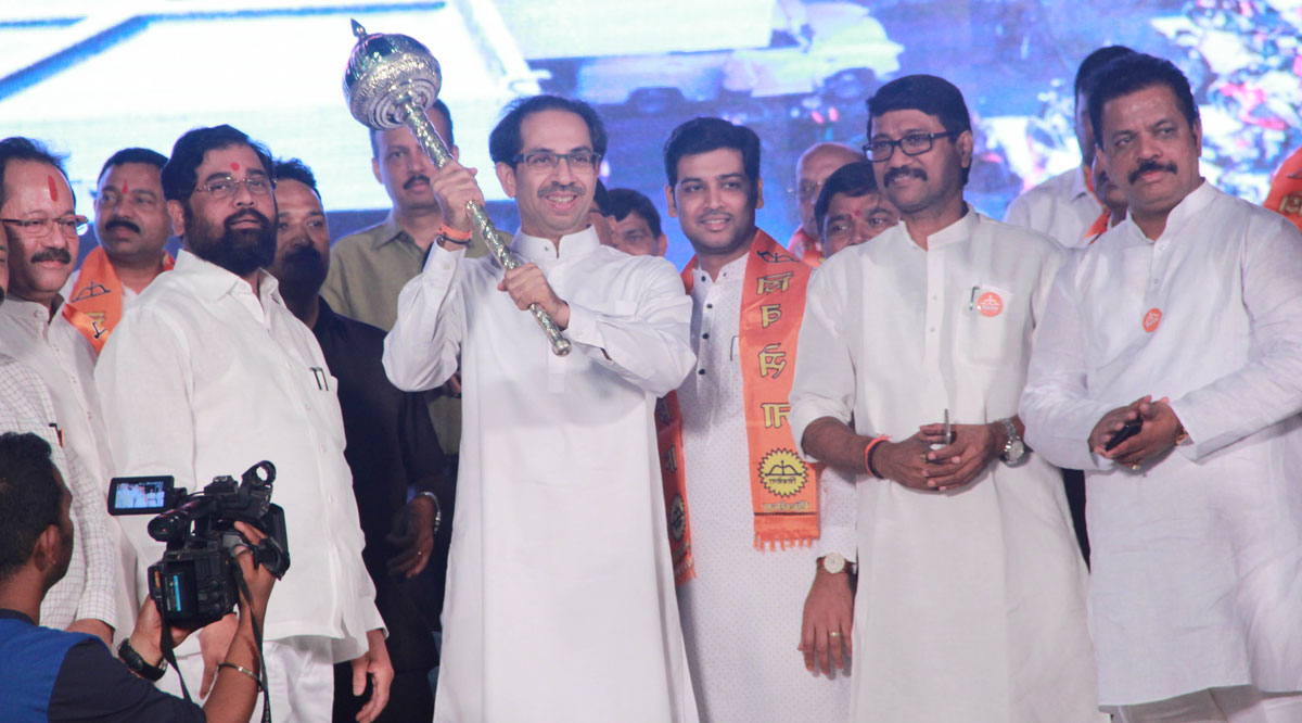 Shivsena Chief Uddhav Thackarey during Election Campaign Rally at Thane.