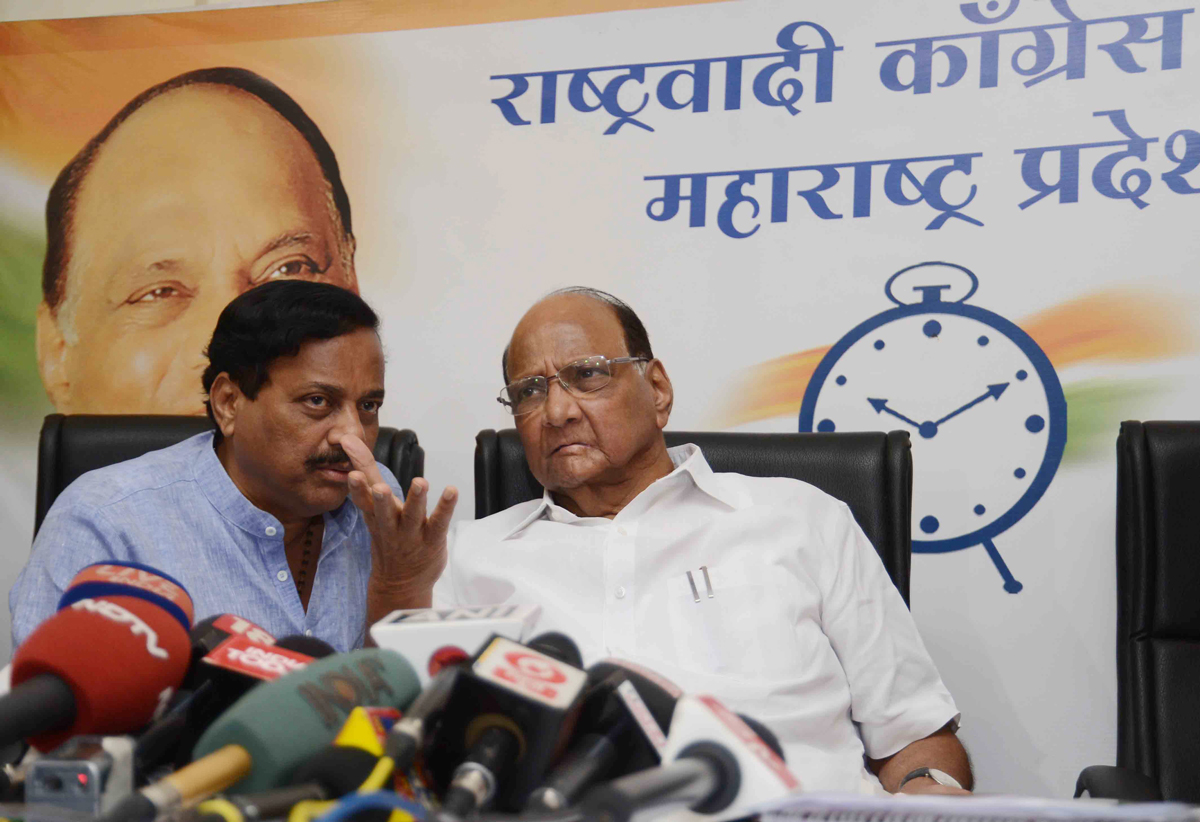 NCP Chief Sharad Pawar Press Conference at Nariman Point NCP Bhavan.