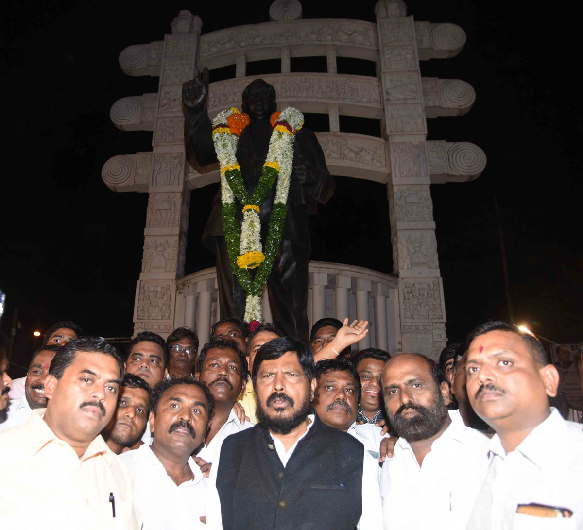 RPI Mass Leader Social Justice & Empowerment Union Minister Ramdas Athawale Paying Tribute to 11th July 1997 Martyrs of Ramabai Colony.