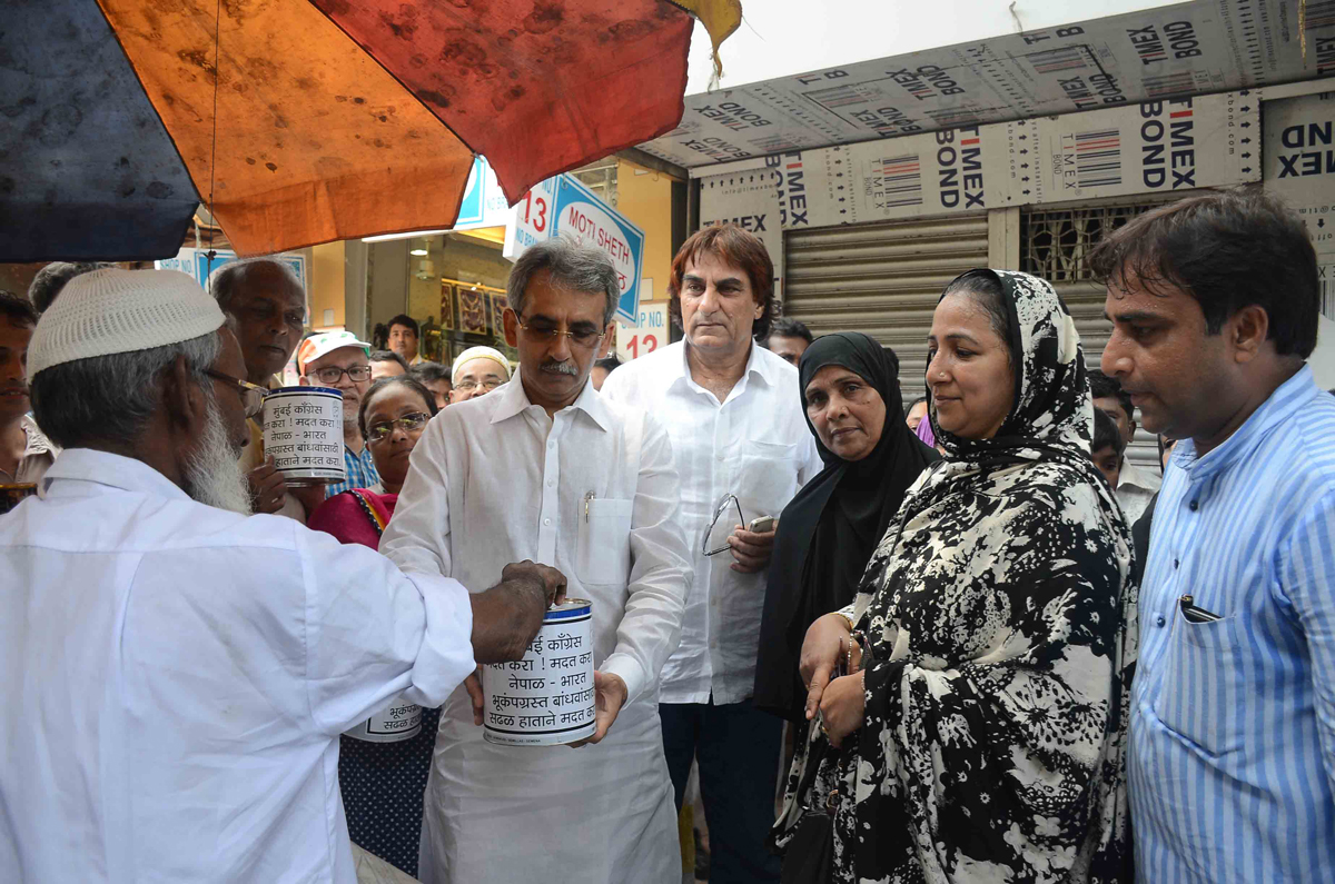 MLA Amin Patel withTeam Appeal's to Help Nepal Earthquake Victims.