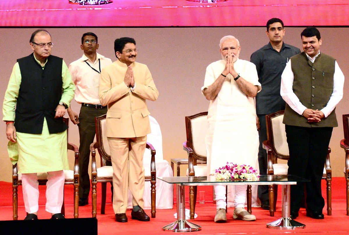 The Prime Minister Narendra Modi at NCPA Auditorium.