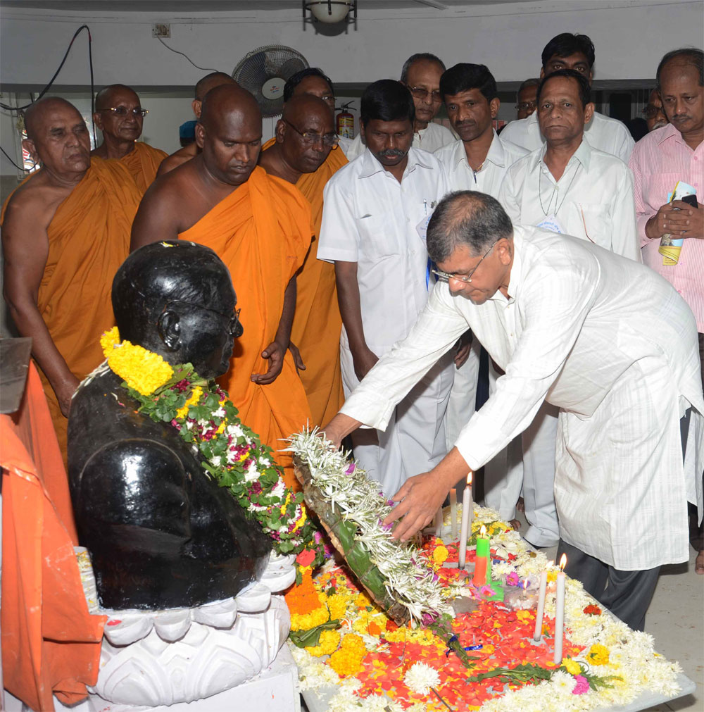 TRIBUTE TO BHARAT RATNA DR.B.R.AMBEDKAR ON HIS 55TH MAHAPARINIRVAN DIN AT DADAR CHAITYBHOOMI.