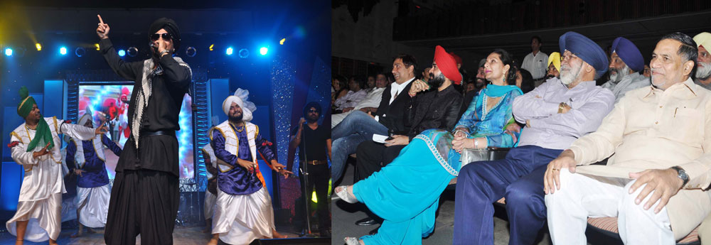 UNION MINISTER SMT.PRENEET KAUR, MUMBAI CONGRESS PRESIDENT KRIPASHANKAR SINGH & CINE STAR SUNNY DEOL IN PUNJABI COMMUNITY BAISAKHI AT SHANMUKHANAND HALL.