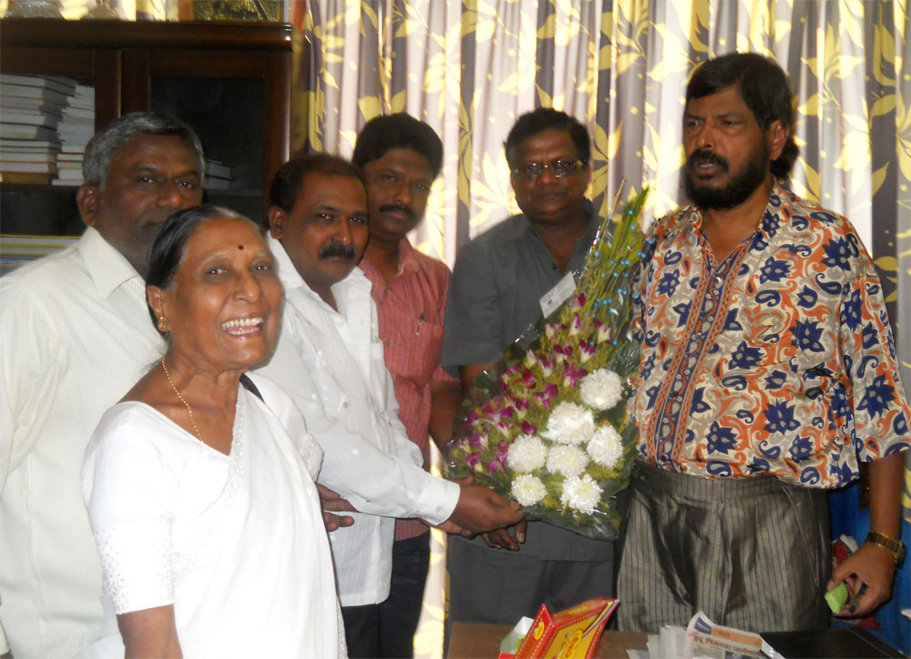 RPI.PRESIDENT & EX.MP.RAMDASJI ATHAVALE ON HIS BIRTHDAY IN MUMBAI.