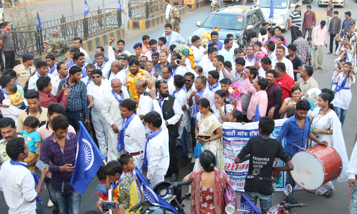 MP & RPI President Ramdas Athawale Bharat Bhim Yatra at Gujarat Daman,Silvasa..