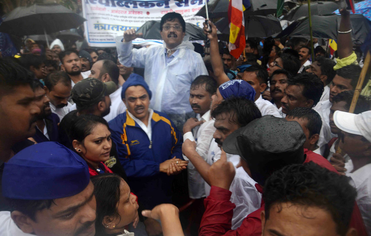 "Halla Bol" Maha Morcha Protest Rally in Mumbai against Demolition of Buddhabhushan Press & Ambedkar Bhavan.