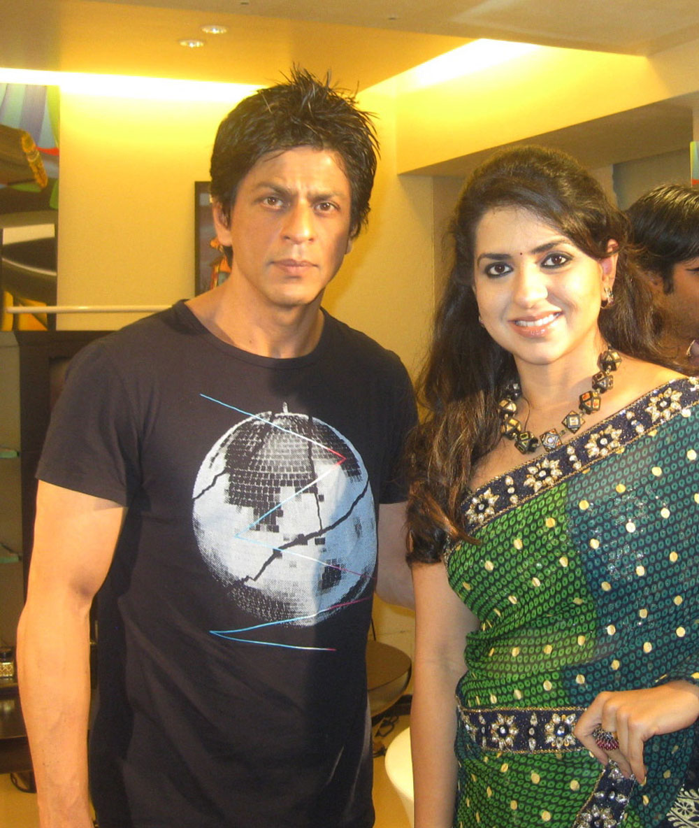 Shah Rukh Khan with Shaina NC on Zee TVs India First with Shaina NC.