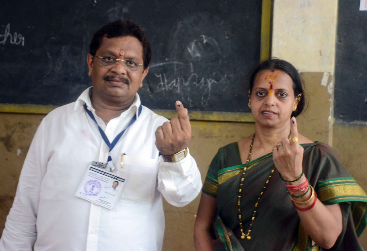 Assembly Election-2014 Vote Casting.