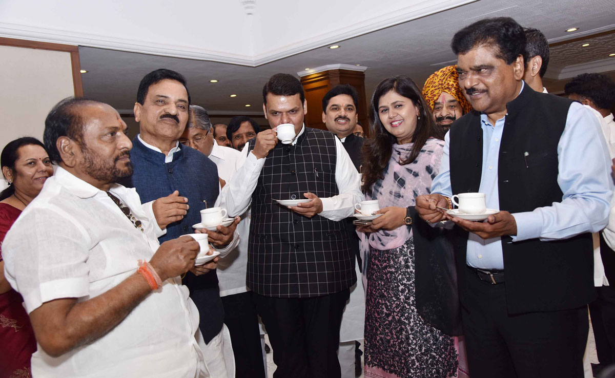 Chief Minister Devendra Fadnavis organised Tea Party at Sahayadri Guest House.