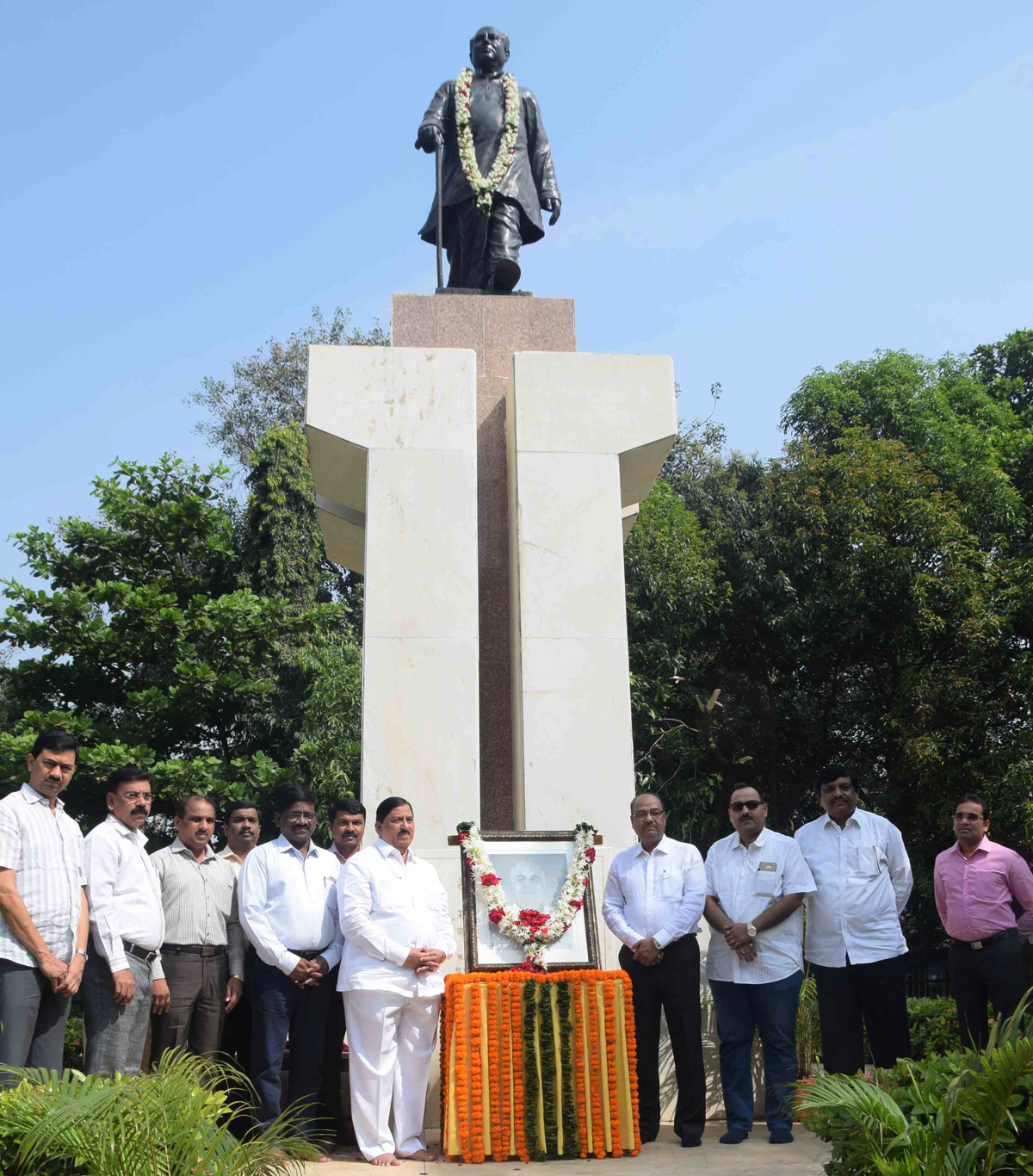 Tribute to Former Chief Minister of Maharashtra Late Vasantdada Patil on his Jayanti Today at Vidhan Bhavan.
