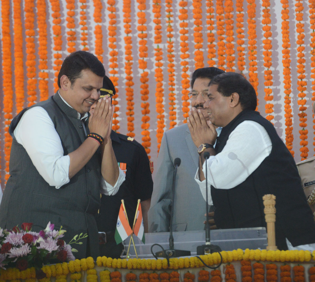 Oath Taking Ceremony of BJP & Shivsena Cabinet Minister's & State Minister's of Maharashtra at Vidhan Bhavan Mumbai.