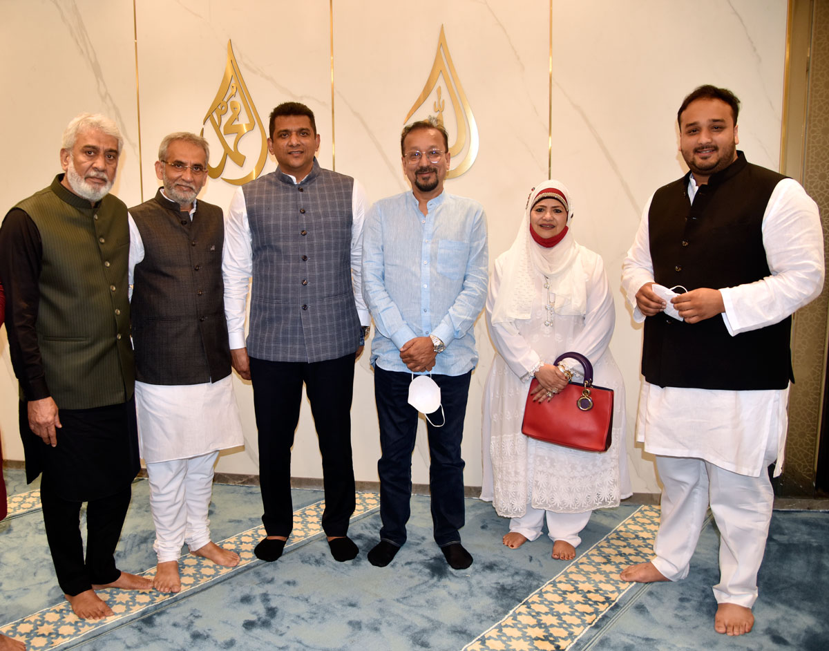 Minister Aslam Shaikh,MLA Amin Patel,MLA Zeeshan Siddique & Congress Party Leaders Baba Siddique,Yusuf Abrahani at Islam Gymkhana.