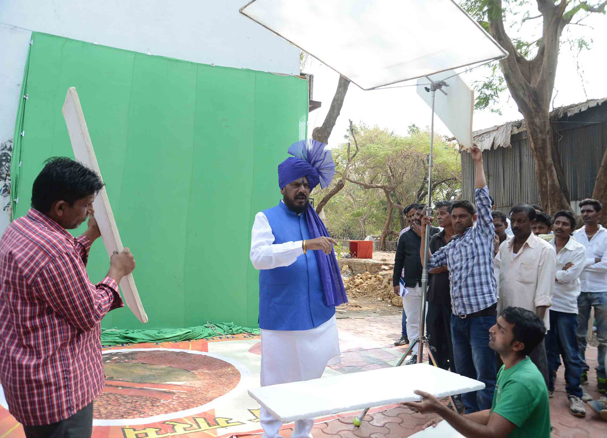 RPI Leader Ramdas Athwale as Chief Minister at Marathi Film kanyaratna.