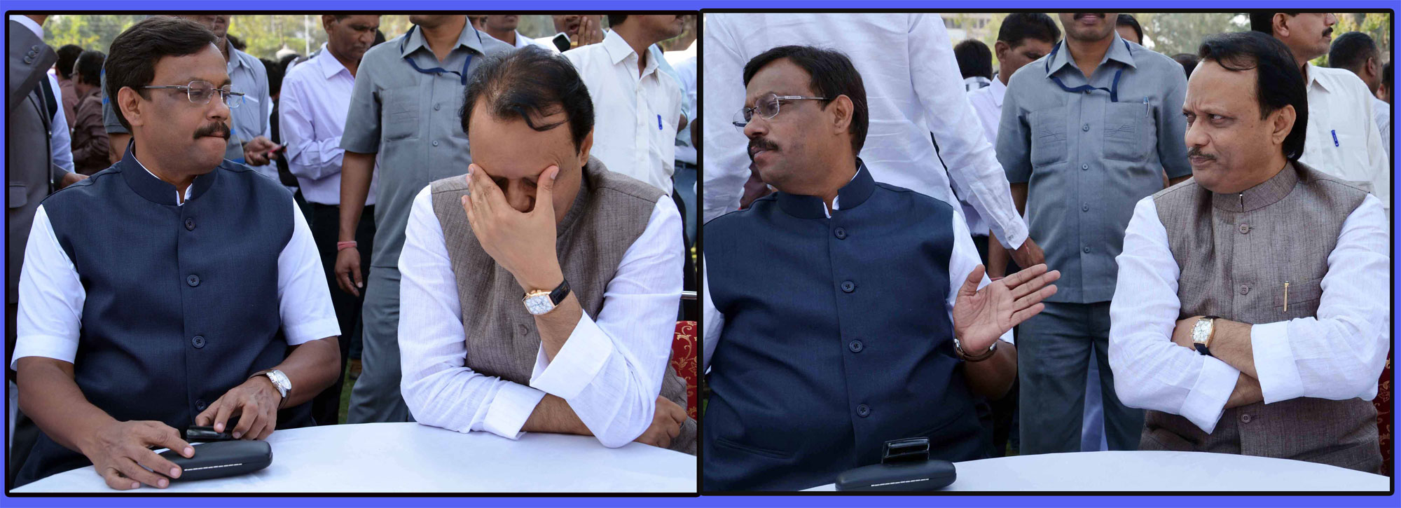 DY.CHIEF MINISTER AJIT PAWAR & VIDHAN PARISHAD OPPOSITION LEADER VINOD TAWADE ON 3rd DAY WINTER SESSION AT NAGPUR VIDHAN BHAVAN.