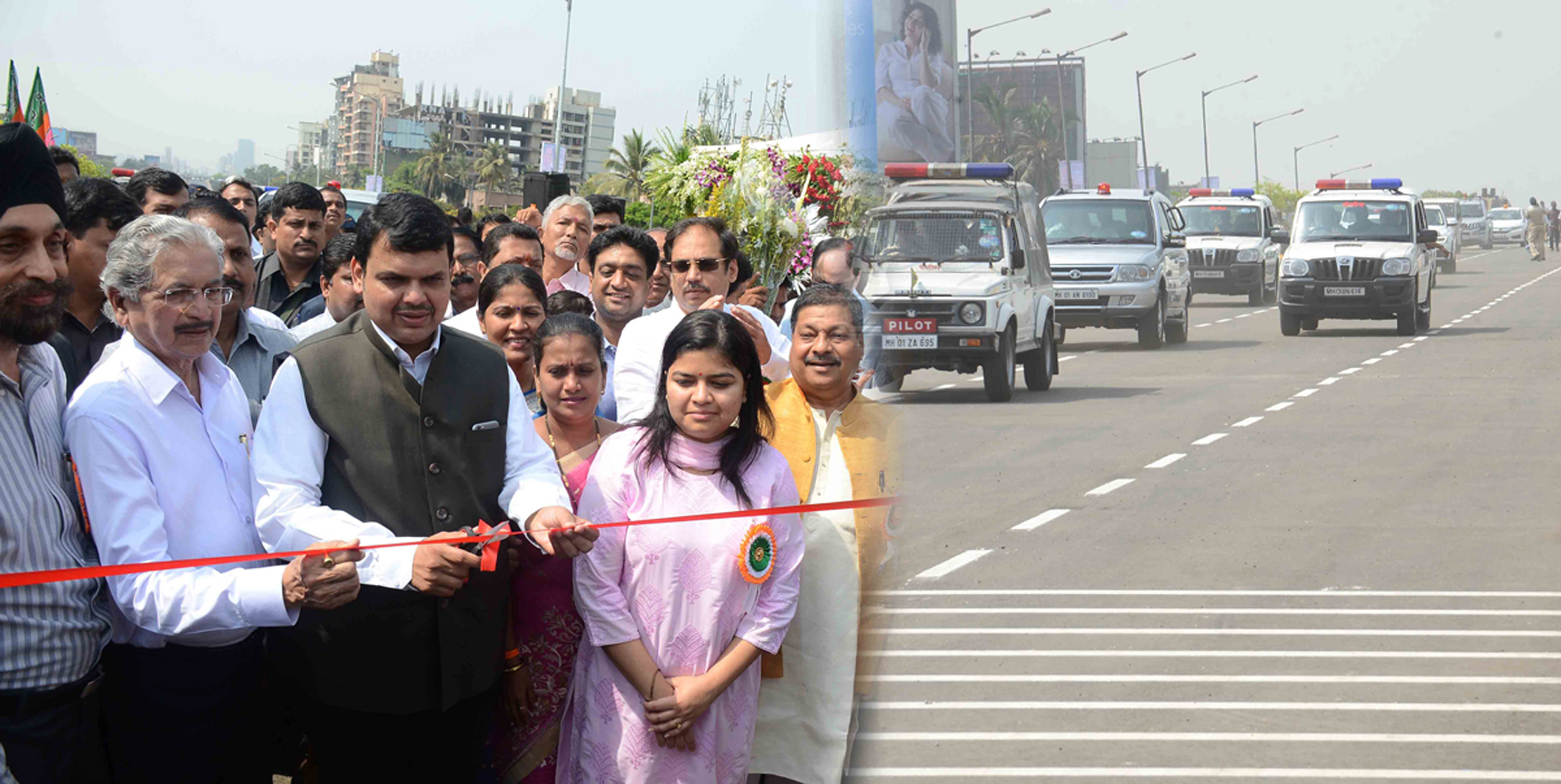 Chief Minister Devendra Fadnavis & MP Poonam Mahajan at Kherwadi-BKC Bandra.