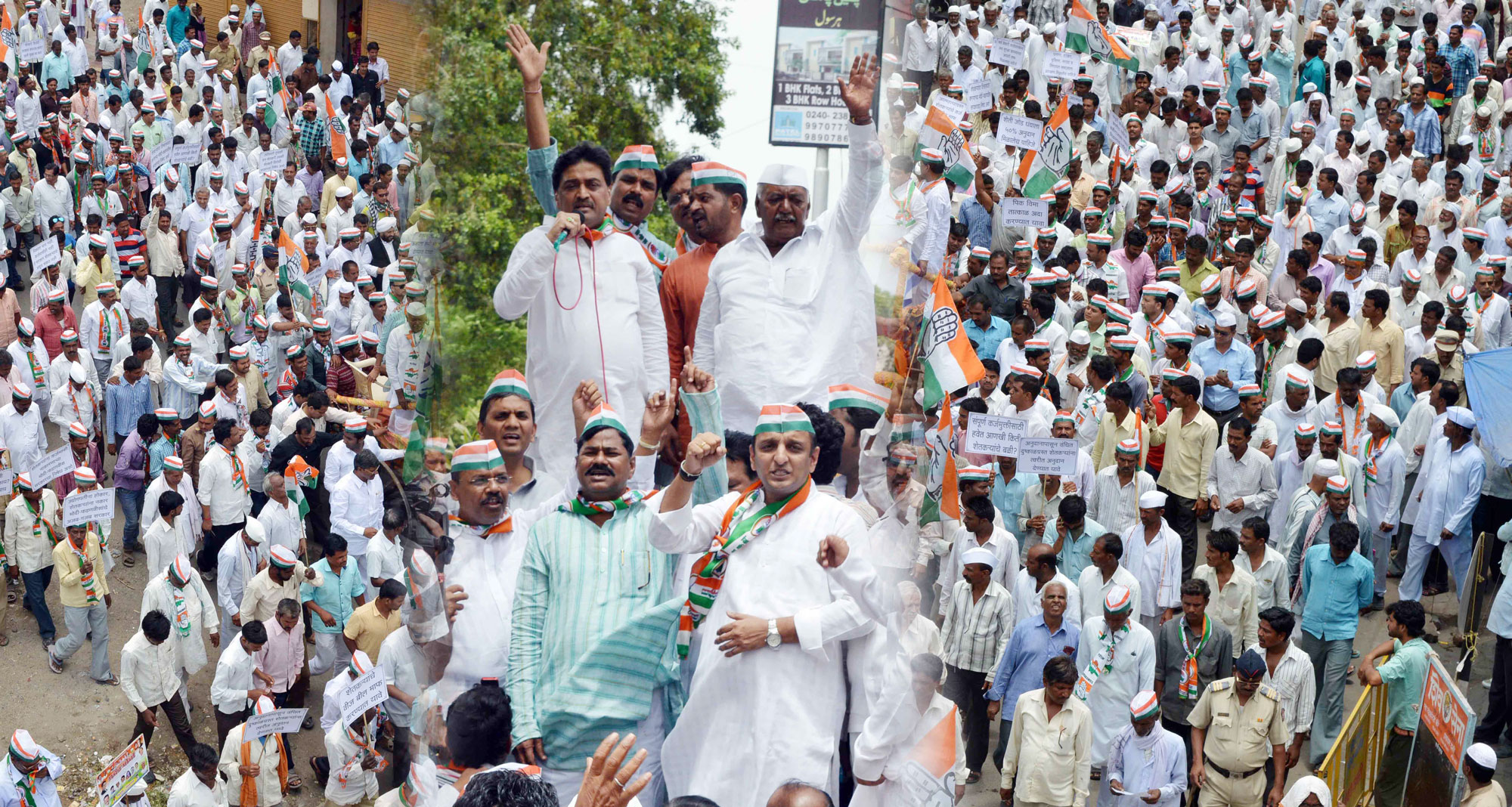 MPCC Leaders Protest for the Rights of Farmers in all over Maharashtra.