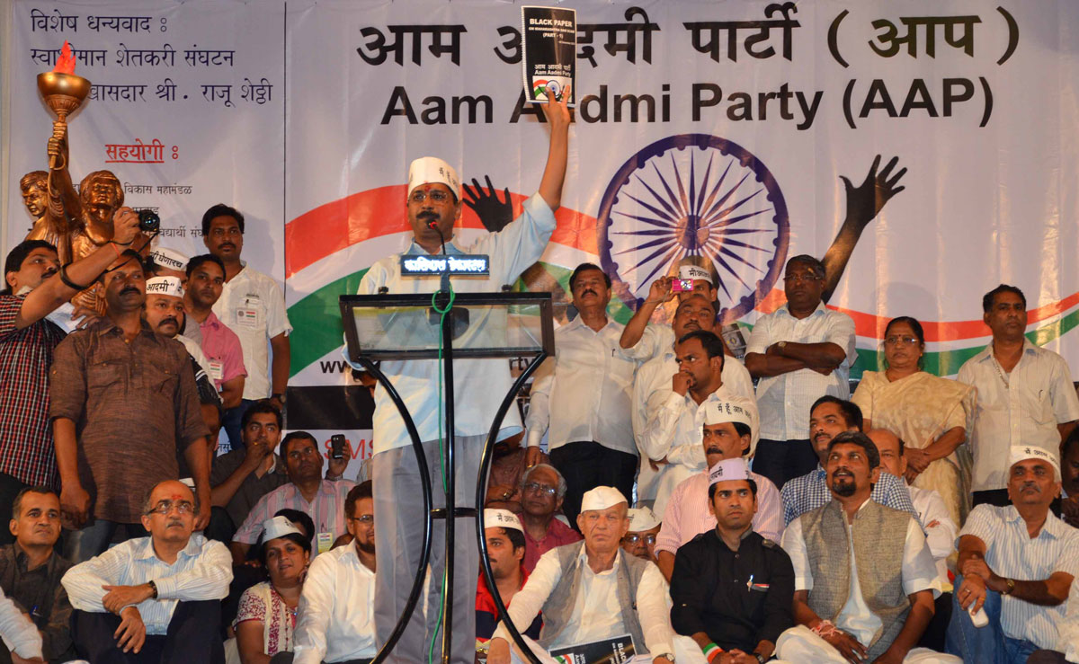 AAP PRESIDENT ARVIND KEJRIWAL IN ROHA RAIGAD.