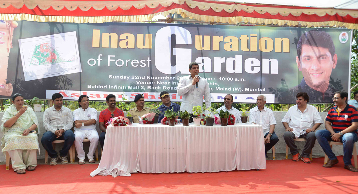 Inauguration of Asia first Man-made Forest Garden Inaugurated by the hands of MLA Mr.Aslam Shaikh at Mind Space Malad.
