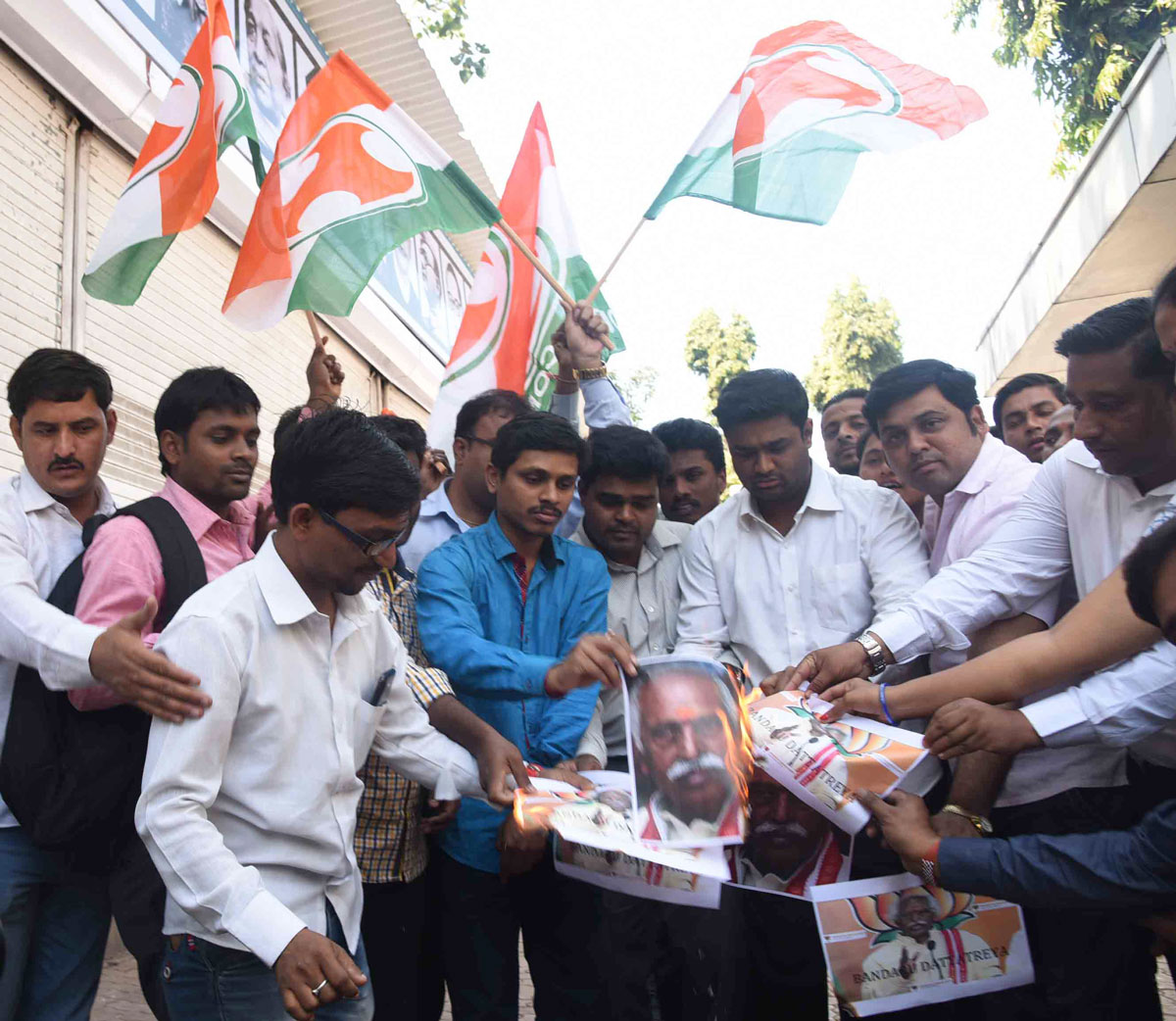 Mumbai Youth Congress Protest against Govt.at Azad Maidan on Dalit Phd Scholar Rohit Sucide at Hyderabad University.