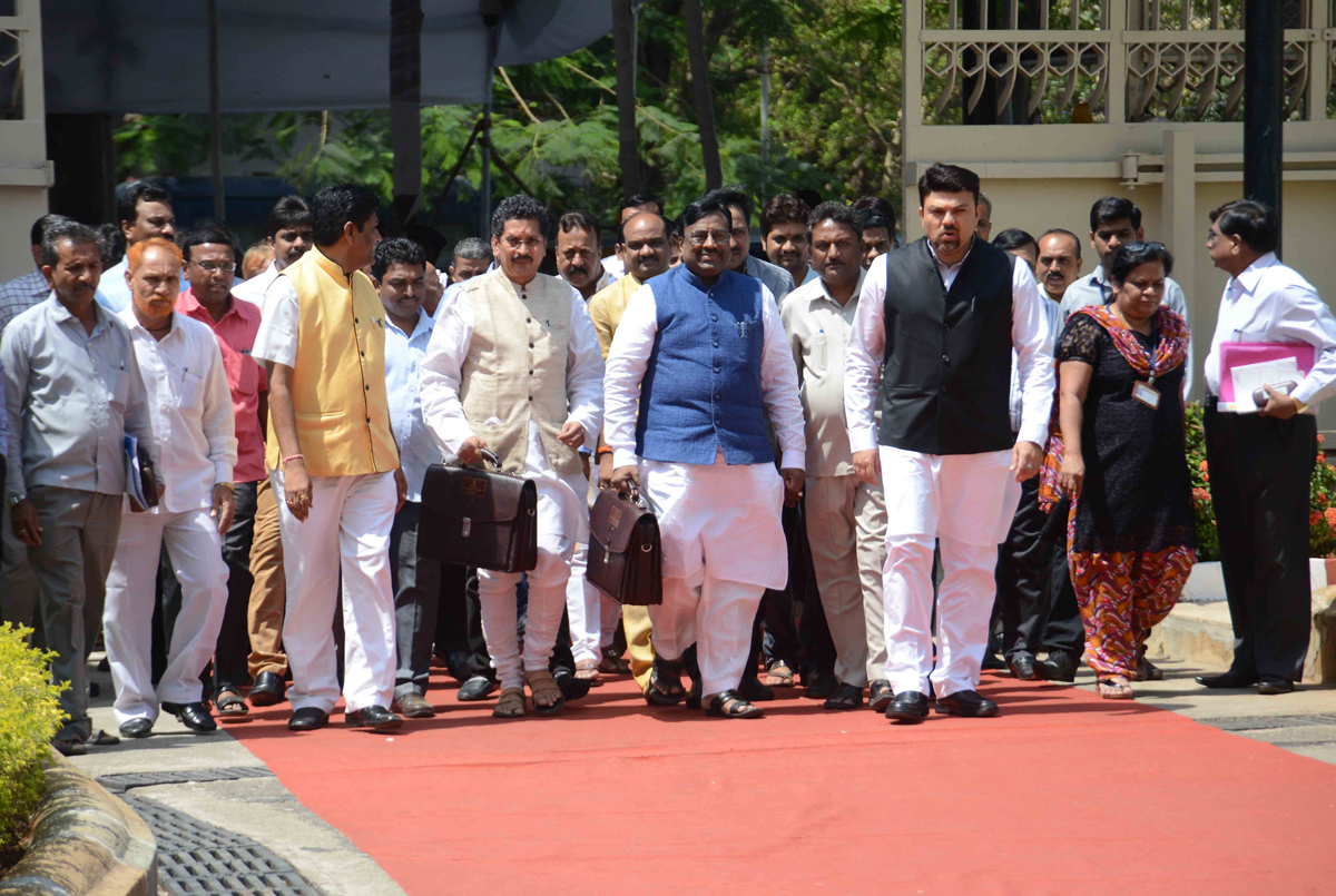 8th Day "Budget Session 2016" at Vidhan Bhavan in Mumbai.