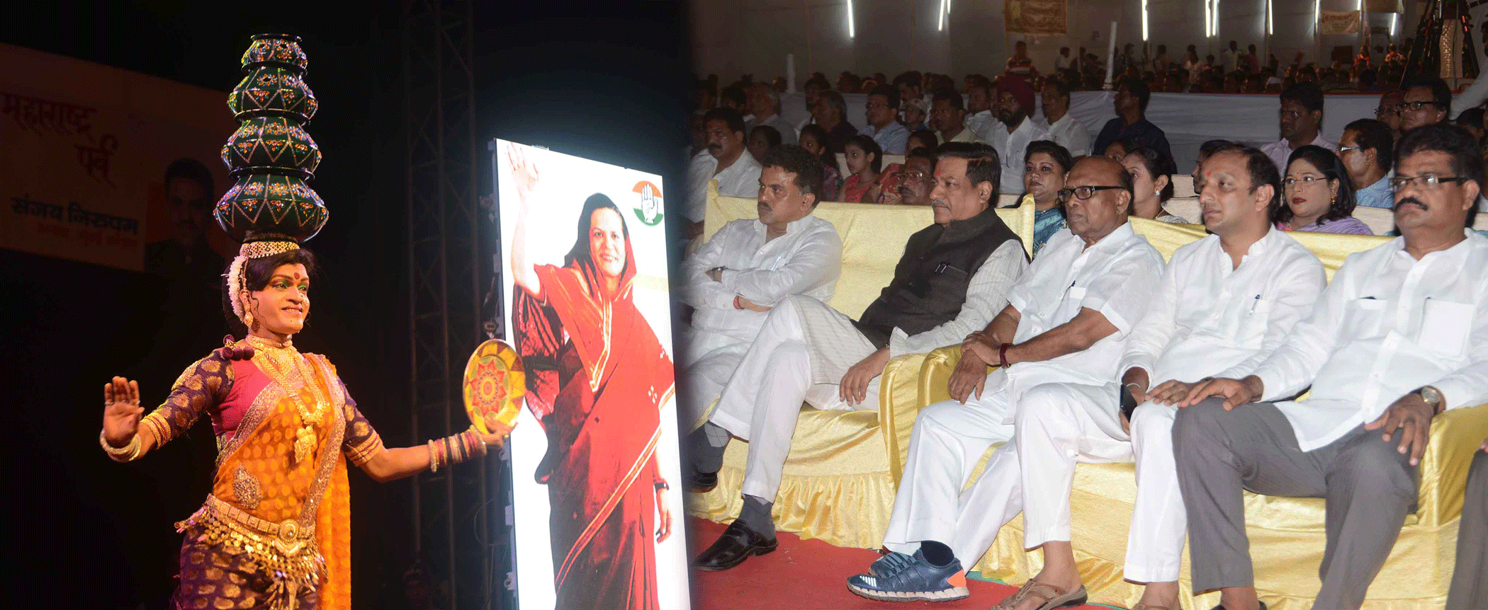 Mumbai Congress Celebrating Maharashtra Festival 2015 at Lalit Kala Bhavan Dadar.
