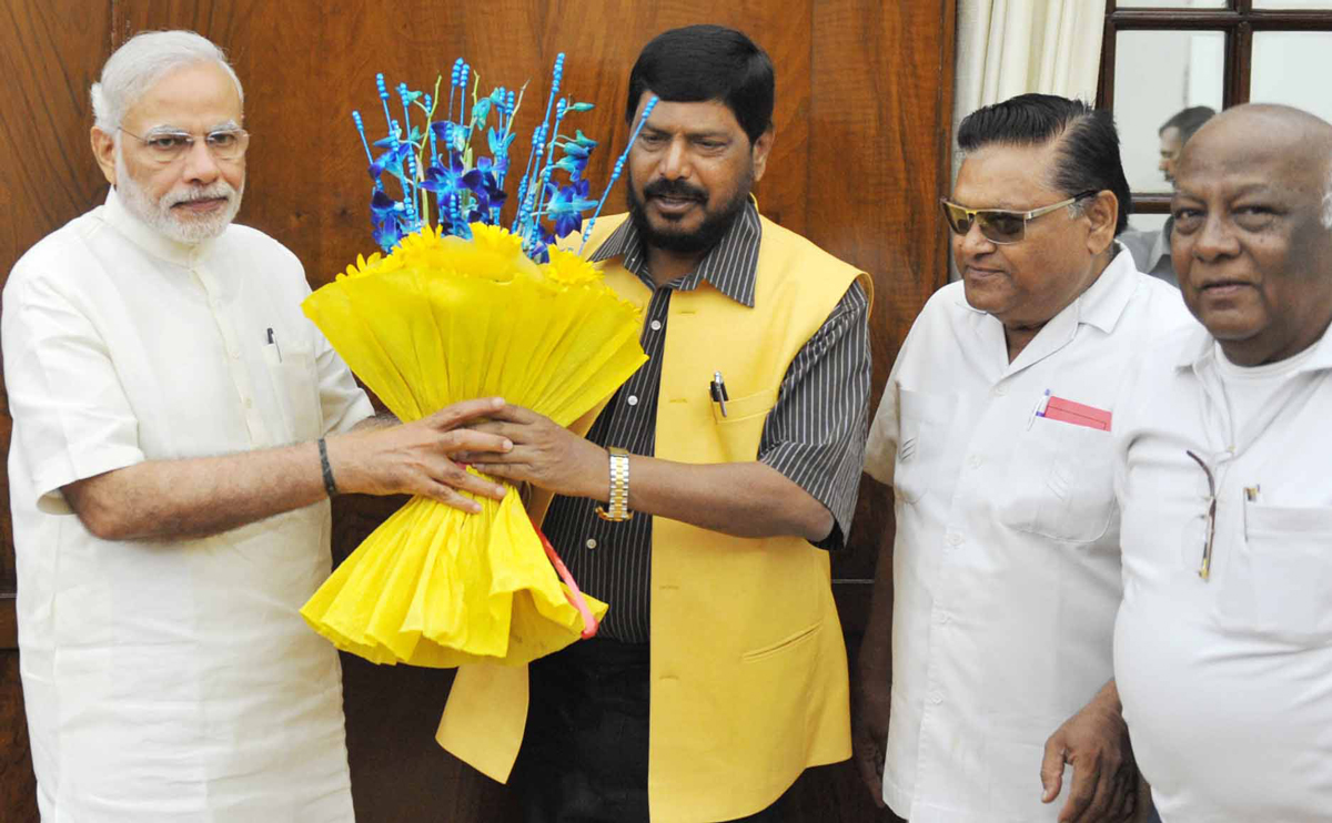 RPI Chief & MP Ramdas Athawale meets Prime Minister Narendra Modi at Delhi.
