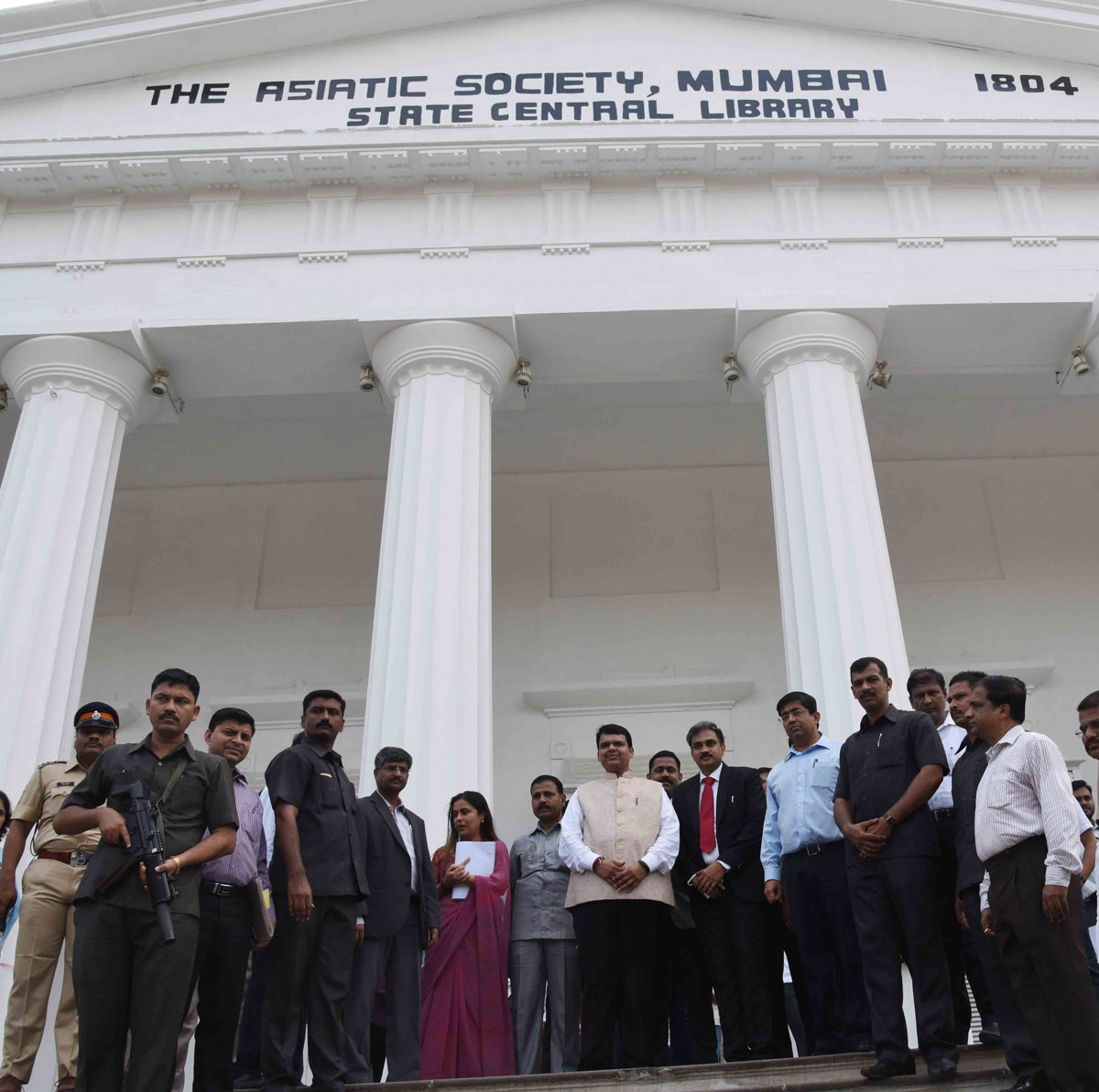 Chief Minister Devendra Fadnavis at Central Library Mumbai.