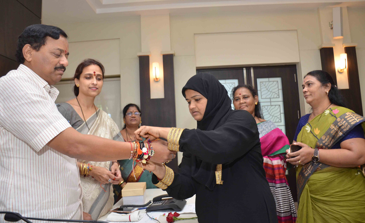 NCP Celebrating Peculiar Raksha Bandhan in Mumbai.
