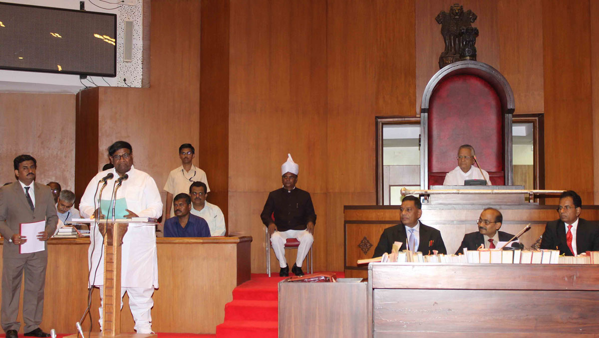 Newly Appointed MLC Prof .Janardan Chandurkar Swearing-in-Ceremony held at Vidhan Bhavan.