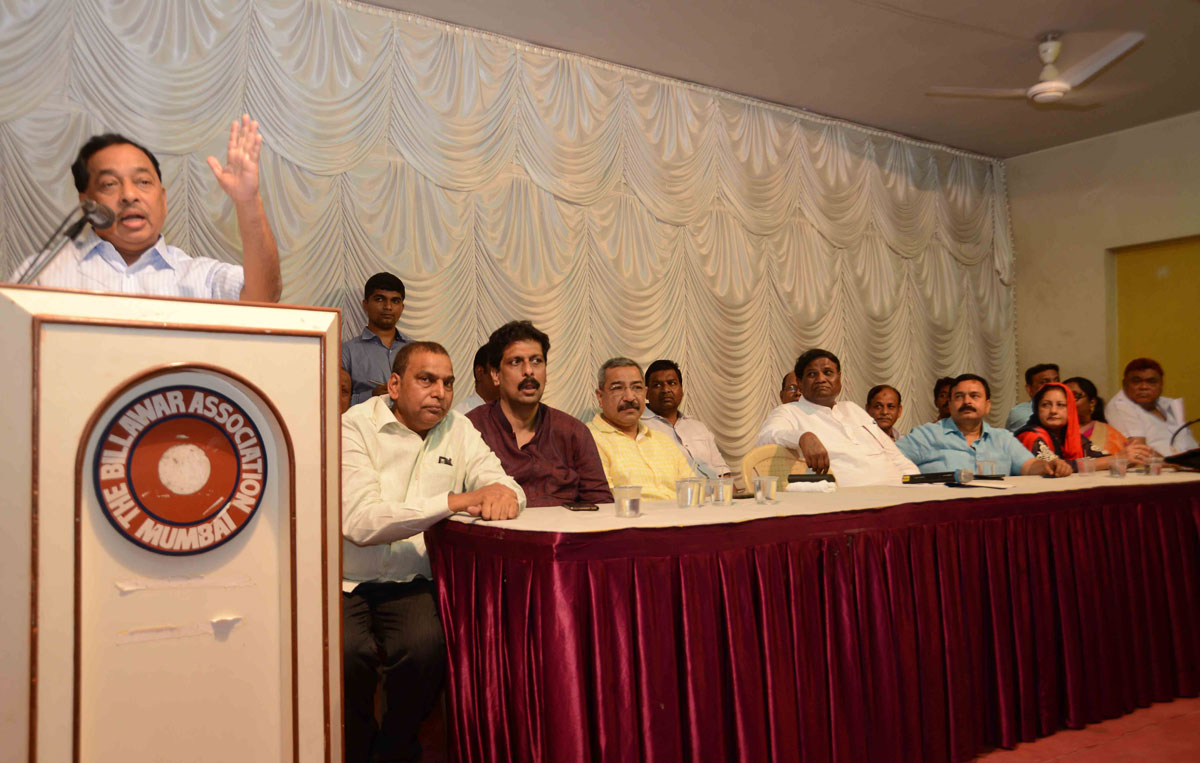 176-Bandra(E) Assembly Constituency Congress Candidate Narayanrao Rane Meets Congress Party Worker's Meeting at Bandra.