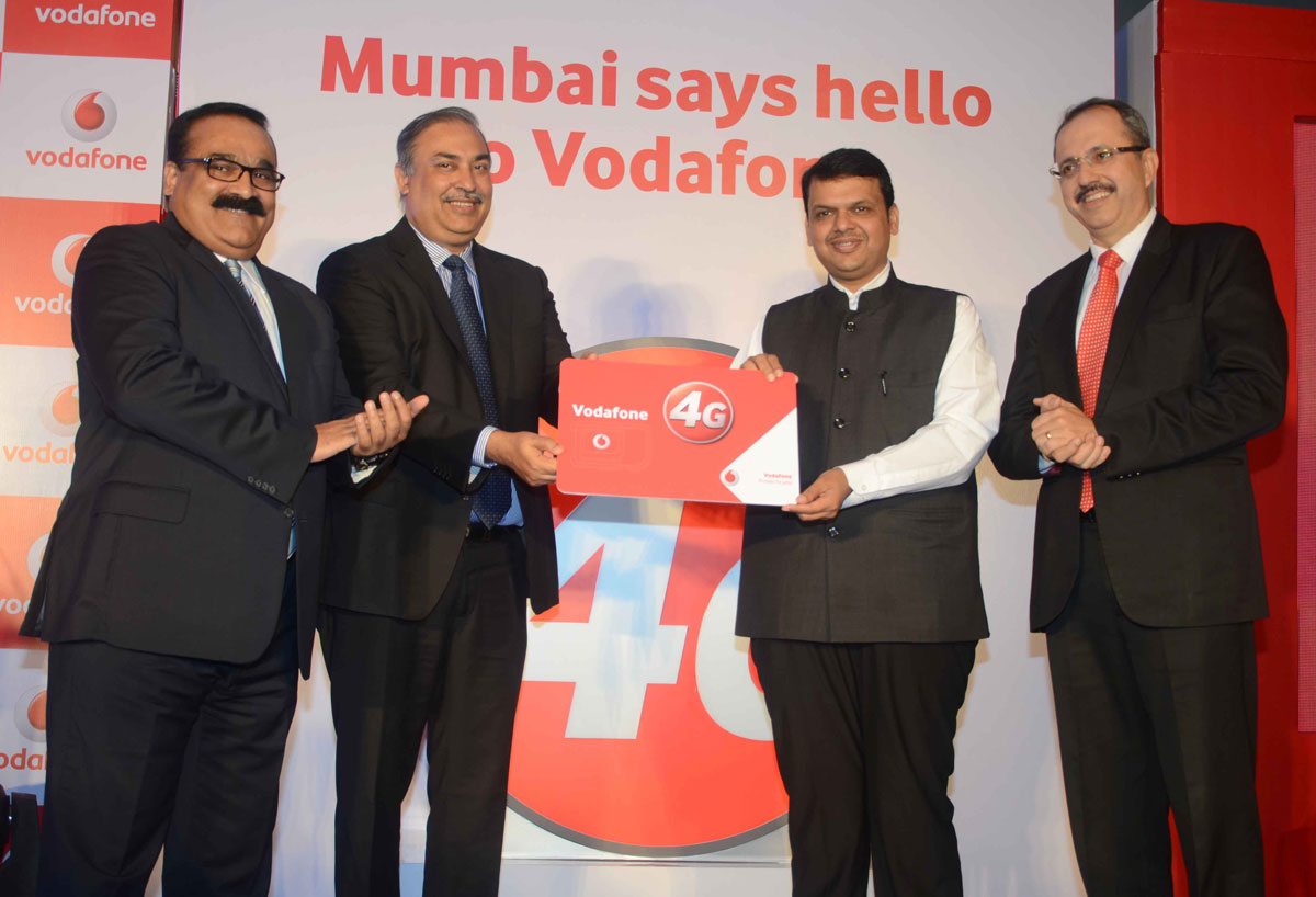 Chief Minister Devendra Fadnavis Launched Vodafones 4G in Mumbai.