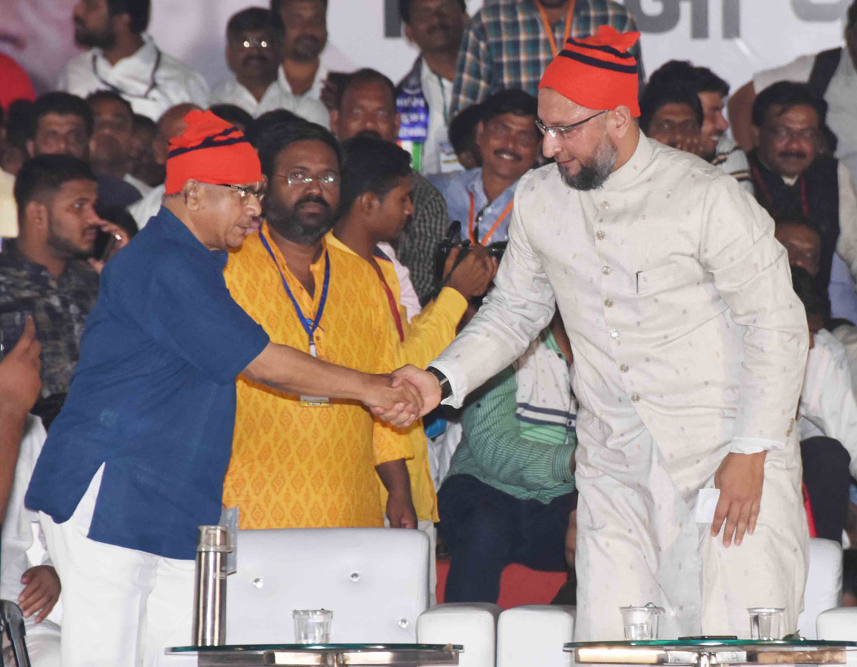 OBC Melava  in Chief Presence of Adv..Prakash Ambedkar & AIMIM Party President Asaduddin Owaisi at Shivaji Park.