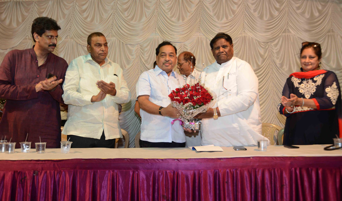 176-Bandra(E) Assembly Constituency Congress Candidate Narayanrao Rane Meets Congress Party Worker's Meeting at Bandra.