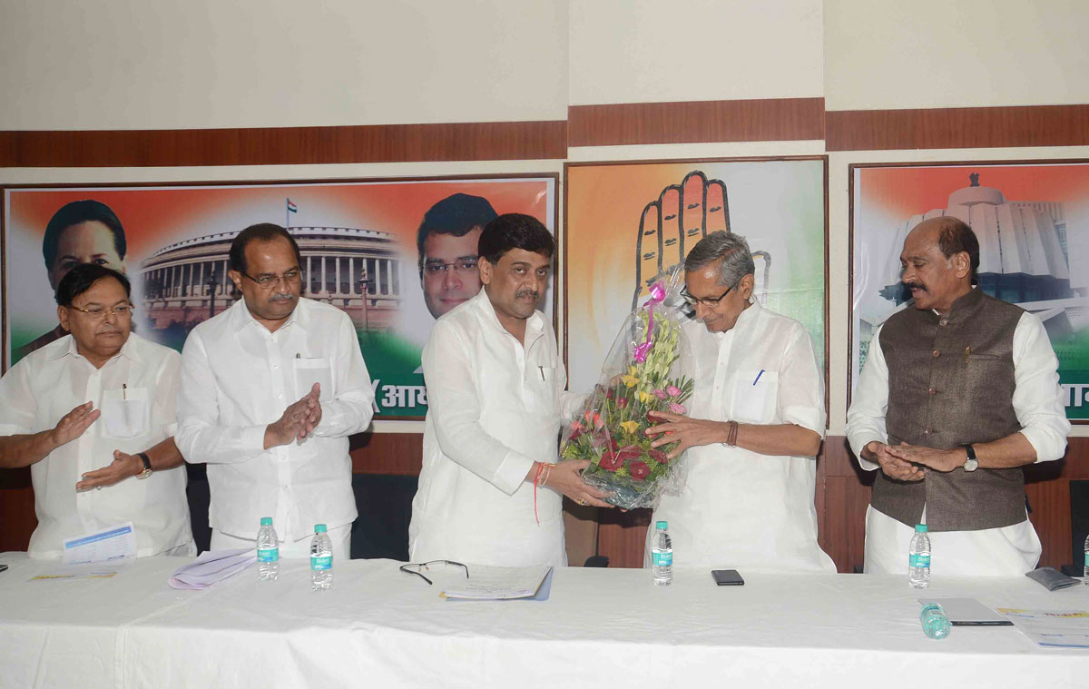 Maharashtra Pradesh Congress Party Leaders at Vidhan Bhavan.