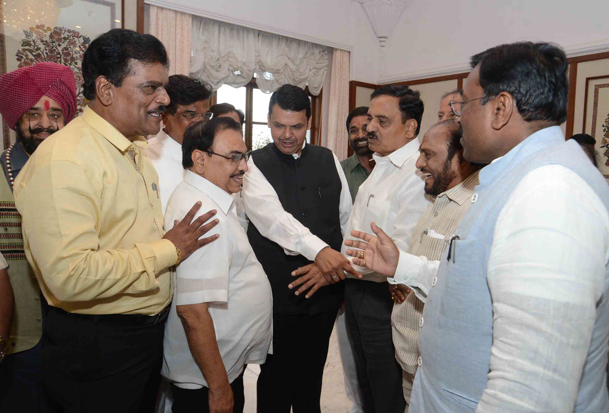 Chief Minister Devendra Fadnavis Tea Party Before Budget Session at Sahyadri Guest House.