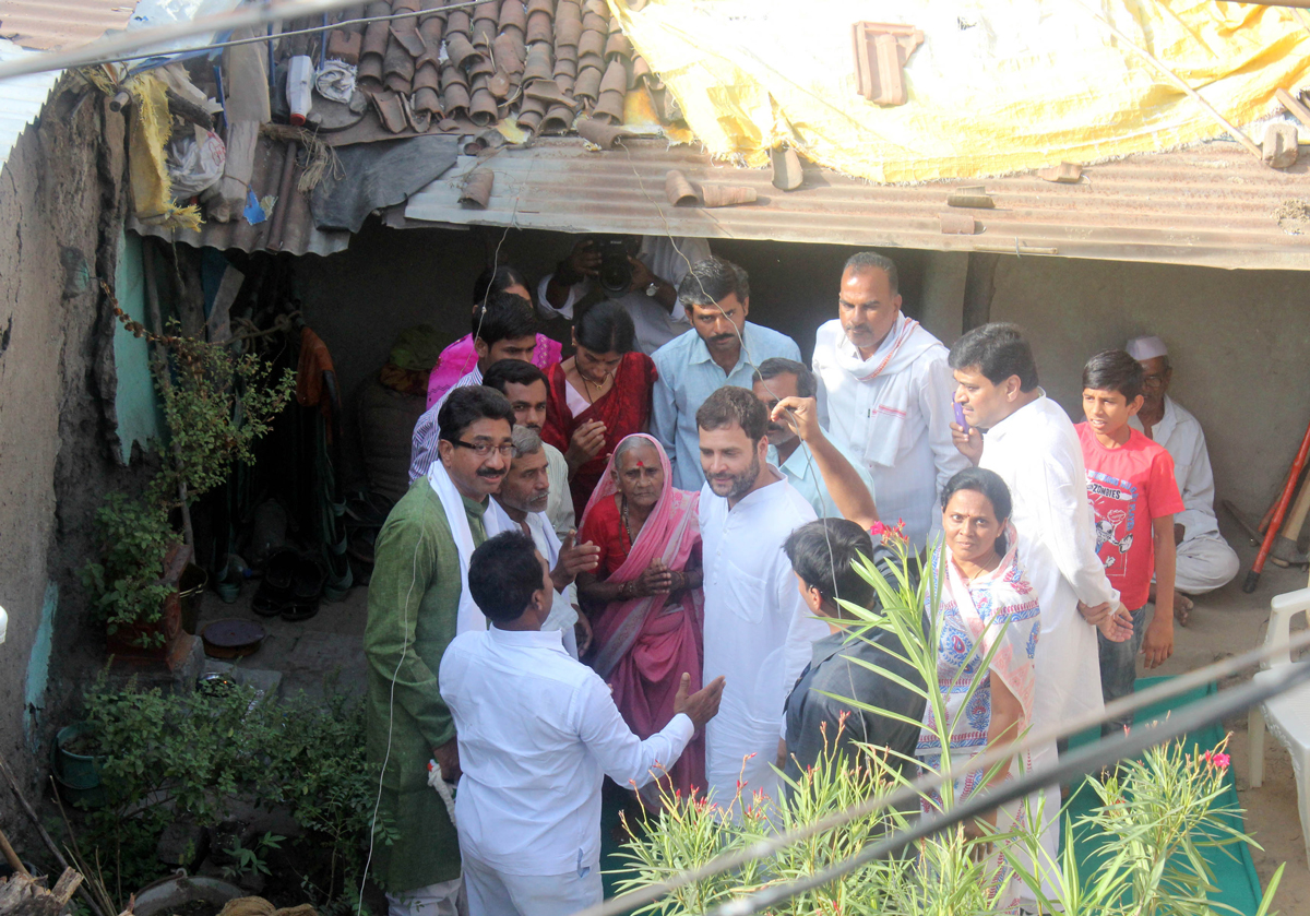 Congress Yuva Leader MP Rahul Gandhi visited Villages in Vidharba Maharashtra.