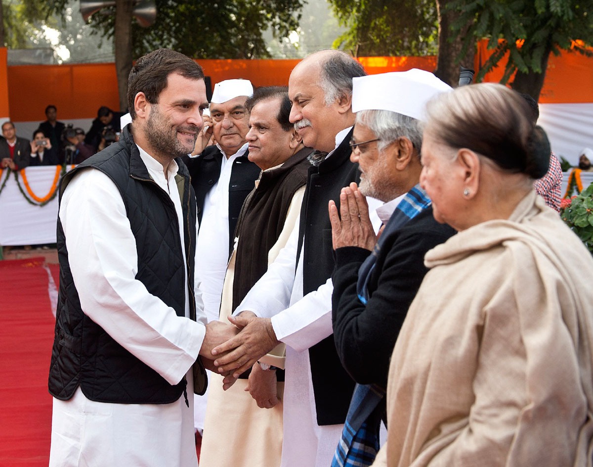 Hon. Congress Vice President Rahul Gandhi during Foundation Day AICC HQ,Delhi.